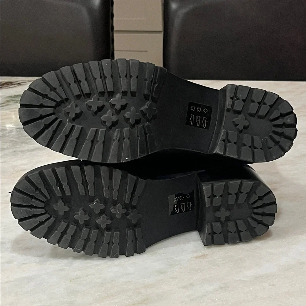 Madewell Black Leather Combat Boots 7.5 - Picture 5 of 9